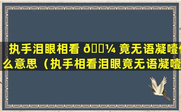 执手泪眼相看 🌼 竟无语凝噎什么意思（执手相看泪眼竟无语凝噎运用了什么修辞手法）